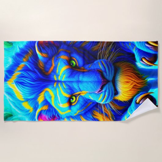 Serviette De Plage Art Lion (Devant)