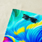 Serviette De Plage Art Lion (En situation)