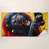 Serviette De Plage Art Lion (Devant)