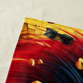 Serviette De Plage Art Lion (En situation)