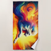 Serviette De Plage Art Lion (Devant)