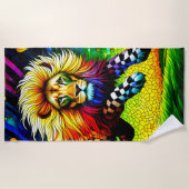 Serviette De Plage Art Lion (Devant)