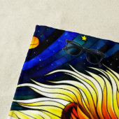 Serviette De Plage Art Lion (En situation)