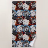 SERVIETTE DE PLAGE ART LOUP (Devant)