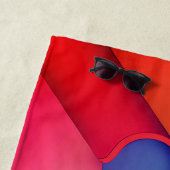 Serviette De Plage Art moderne, Dplis de couleurs (En situation)