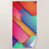 Serviette De Plage Art moderne, Dplis de couleurs (Devant)