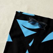 Serviette De Plage Art Moderne Incroyable Bleu / Noir (En situation)