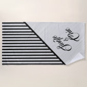 Serviette De Plage Art Moderne Simple et Chic (Devant)