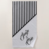 Serviette De Plage Art Moderne Simple et Chic (Devant)