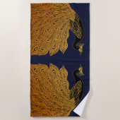 Serviette De Plage Art Nouveau Peacock Will Bradley (Devant)