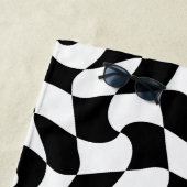 Serviette De Plage art optique noir et blanc (En situation)