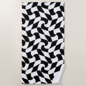 Serviette De Plage art optique noir et blanc (Devant)