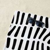 Serviette De Plage art optique noir et blanc (En situation)