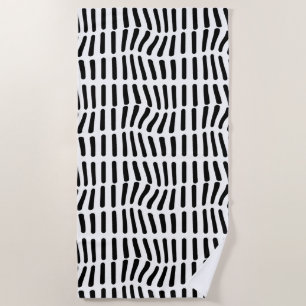 Serviette De Plage art optique noir et blanc