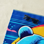 Serviette De Plage Art Ours Vibrant (En situation)