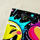 Serviette De Plage Art pop Emoji vibrant (En situation)