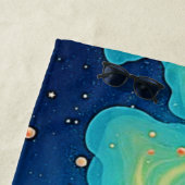 Serviette De Plage Art spatial Café Astronaute (En situation)
