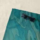 Serviette De Plage Art topographique océanique abstrait (En situation)