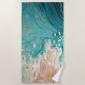 Serviette De Plage Art topographique océanique abstrait (Devant)
