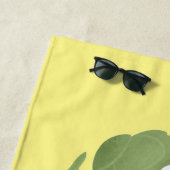 Serviette De Plage Artichauts chantants mignons dessin animé végétal (En situation)