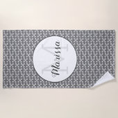 Serviette De Plage Artisanat de la machine à coudre Nom / Dark initia (Devant)