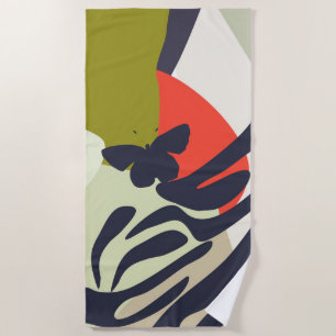Serviette De Plage Artiste coloré moderne Papillon Abstrait été
