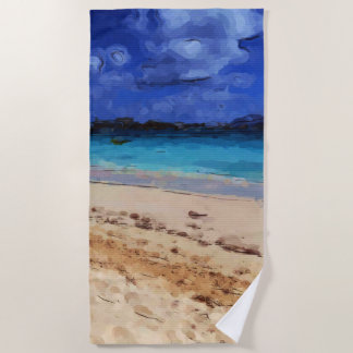 Serviette De Plage Artistic Beach Scene