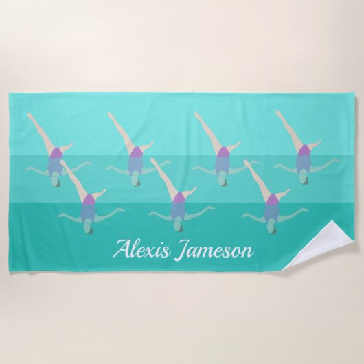 Serviette De Plage Artistic Swimming (Devant)