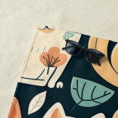 Serviette De Plage Artsy Chat Motif mignonne (En situation)