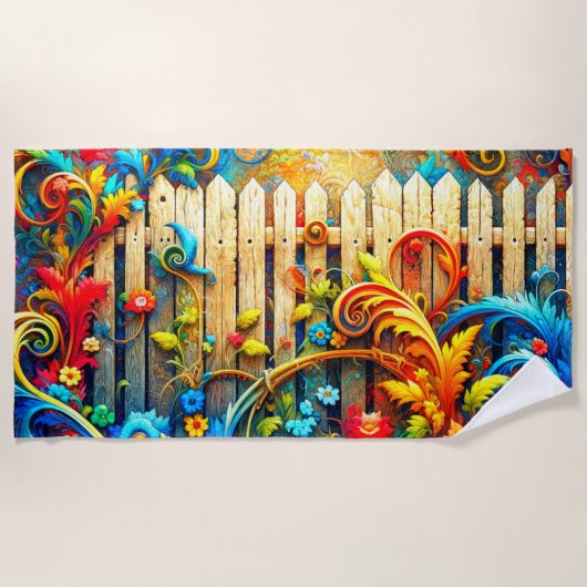 Serviette De Plage Artsy Fence (Devant)