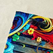 Serviette De Plage Artsy Fence (En situation)