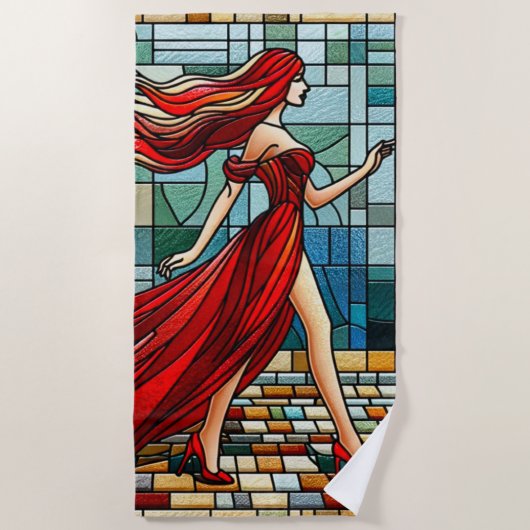 Serviette De Plage Artsy Lady (Devant)