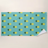 Serviette De Plage Artsy Motif d'ananas d'été (Devant)