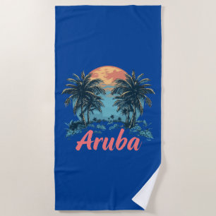 Serviette De Plage Aruba Island Design (Version 2) - Beach Towel
