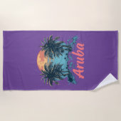 Serviette De Plage Aruba Island Design (Version 2) - Beach Towel (Devant)
