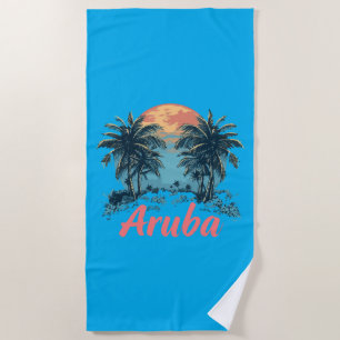 Serviette De Plage Aruba Island Design (Version 2) - Beach Towel