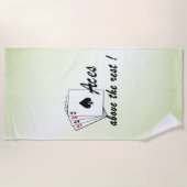 Serviette De Plage As au-dessus du reste vert (Devant)