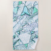 Serviette De Plage Áspero como rocha, num misto de ciano e menta (Devant)