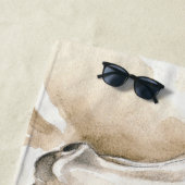 Serviette De Plage Assez équin en rouge (En situation)