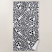 Serviette De Plage Assez orné impression noir et blanc (Devant)