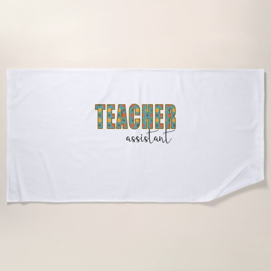 Serviette De Plage Assistant enseignant en art (Devant)