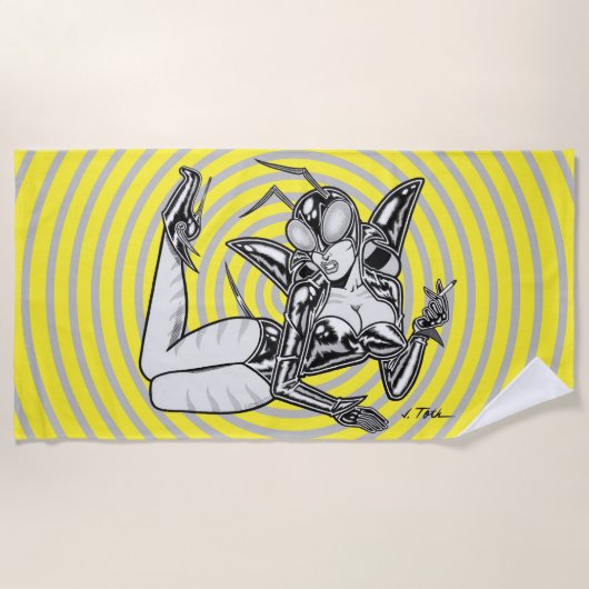 Serviette De Plage Astro Creeps™ : Insectra™ (Devant)