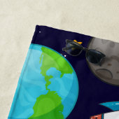 Serviette De Plage Astronaut spatial pour enfants personnalisés été (En situation)