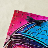 Serviette De Plage Astronaute de Neon Cyberpunk (En situation)