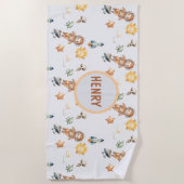 Serviette De Plage Astronaute mignon et aventure spatiale adorable (Devant)