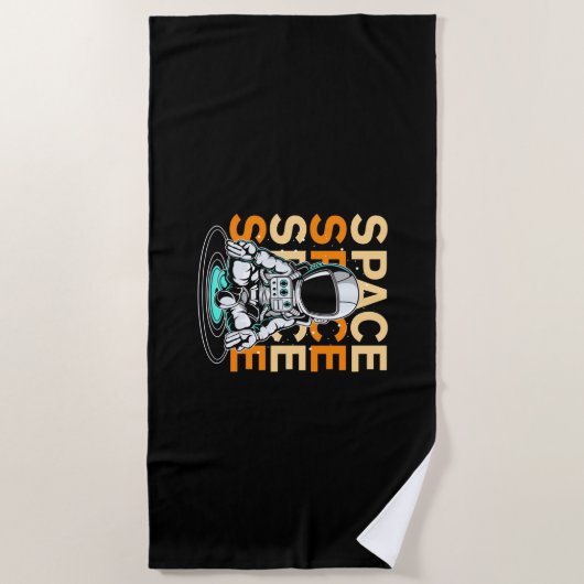 Serviette De Plage Astronaute spatial (Devant)