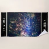 Serviette De Plage astronomie de texte personnalisée (Devant)