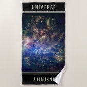 Serviette De Plage astronomie de texte personnalisée (Devant)