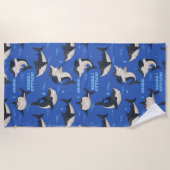 Serviette De Plage Attaque de requins (Devant)