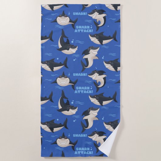 Serviette De Plage Attaque de requins (Devant)